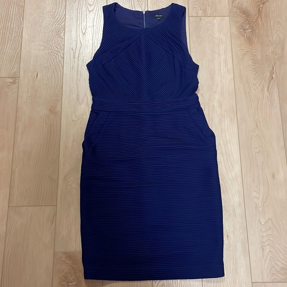 RW&CO Pleated Bodycon Dress, sz M